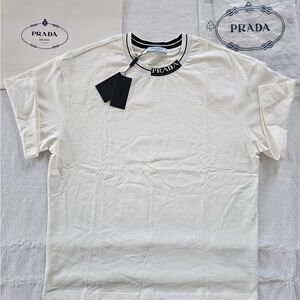 Prada White Short Sleeve Tee